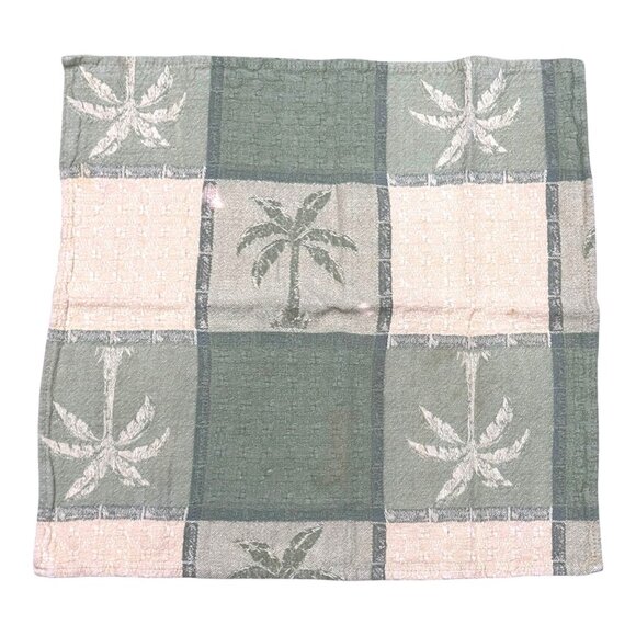 Set 6 Palm Tree Pattern Cotton Placemats Fabric Napkins Coastal Beach House READ - Picture 3 of 9
